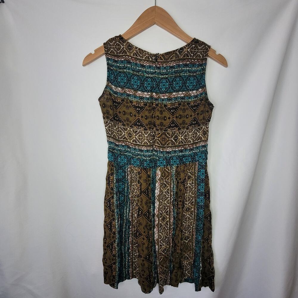 Earthbound Trading Company- Women's Multicolor Dress- size Small
